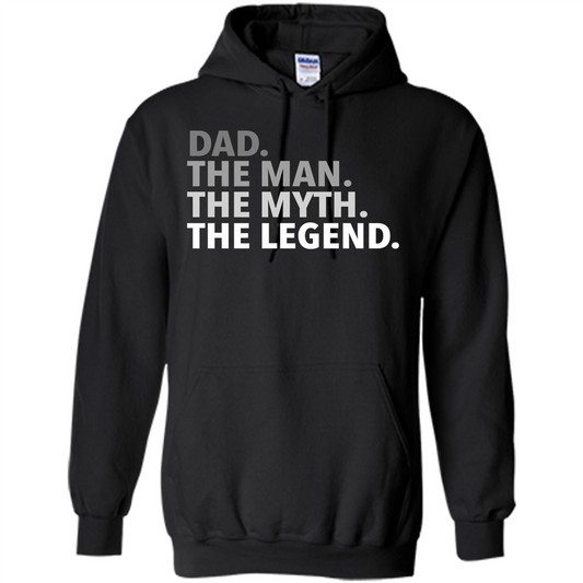 Fathers Day T-shirt Dad - The Man The Myth The Legend Black