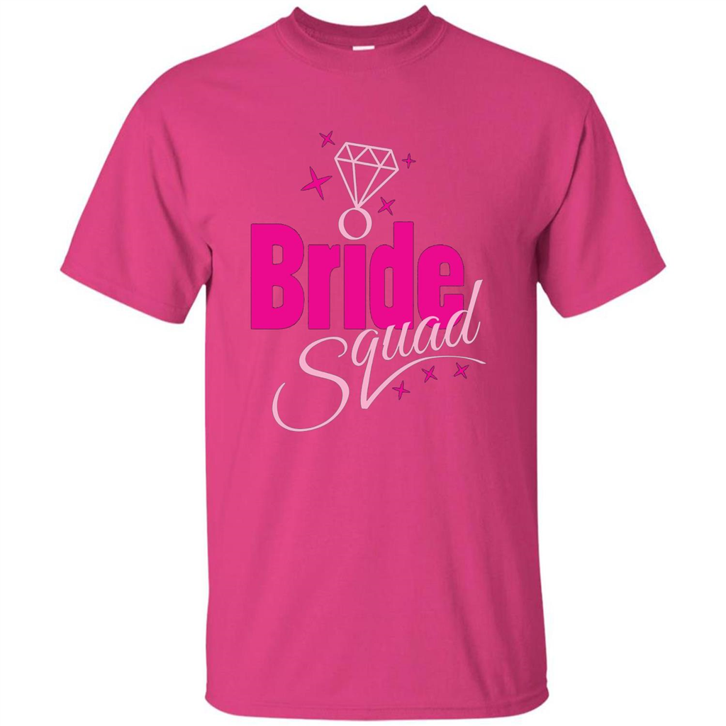 Bride Squad Bachelorette Party T-shirt Heliconia