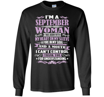 I'm A September Woman T-shirt Black