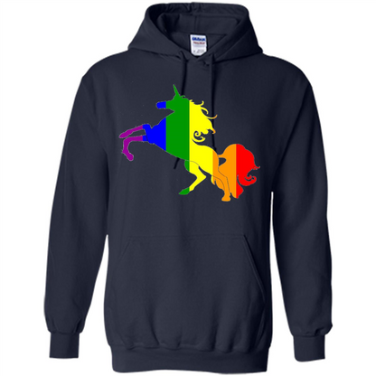 Pride Flag Unicorn Glitter Cute Beautiful LGBTQ T-shirt Navy