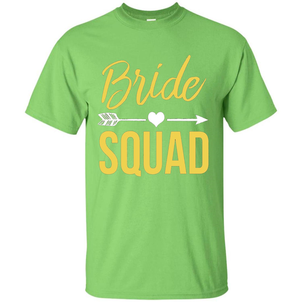 Bachelorette Party T-Shirts Bridesmaids Bride Squad T-Shirt Lime