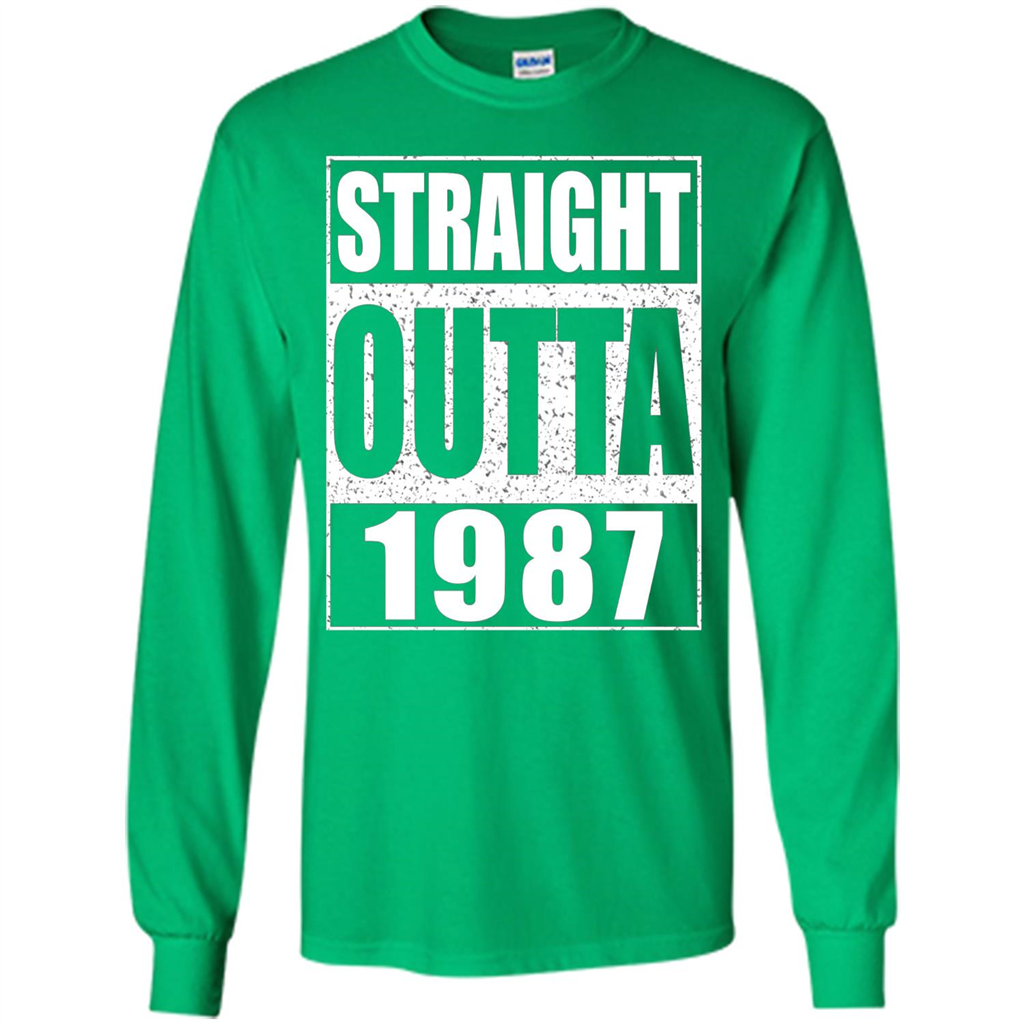 Straight Outta 1987 T-shirt Funny Birthday Gift T-shirt Irish Green