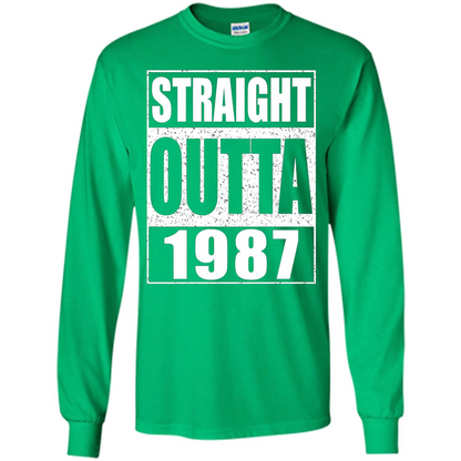 Straight Outta 1987 T-shirt Funny Birthday Gift T-shirt Irish Green