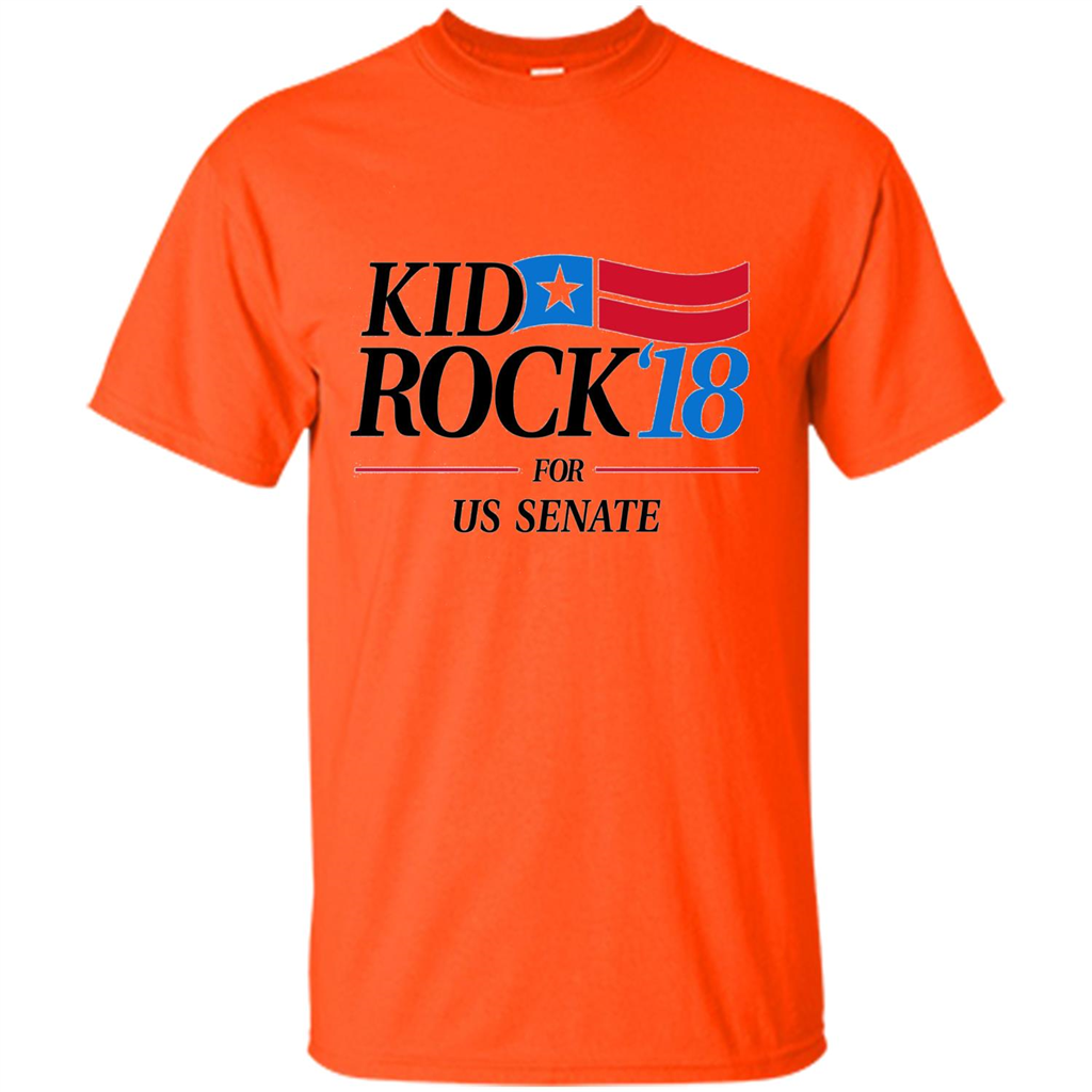 Kid for US Senate 2018 Political T-Shirt In Rock We Trust T-shirt Orange
