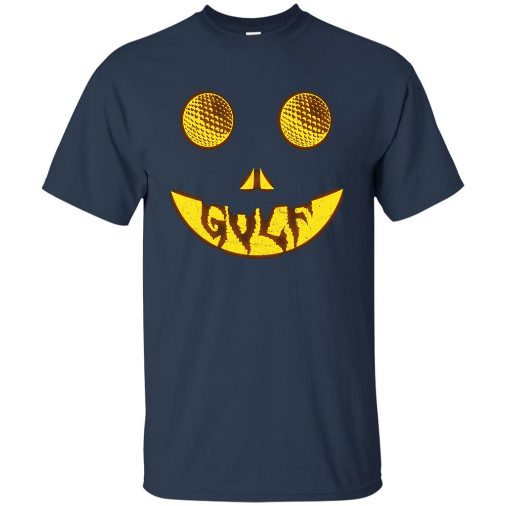 Halloween Costume Golf Scary Face Halloween T-Shirt Navy