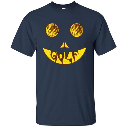 Halloween Costume Golf Scary Face Halloween T-Shirt Navy