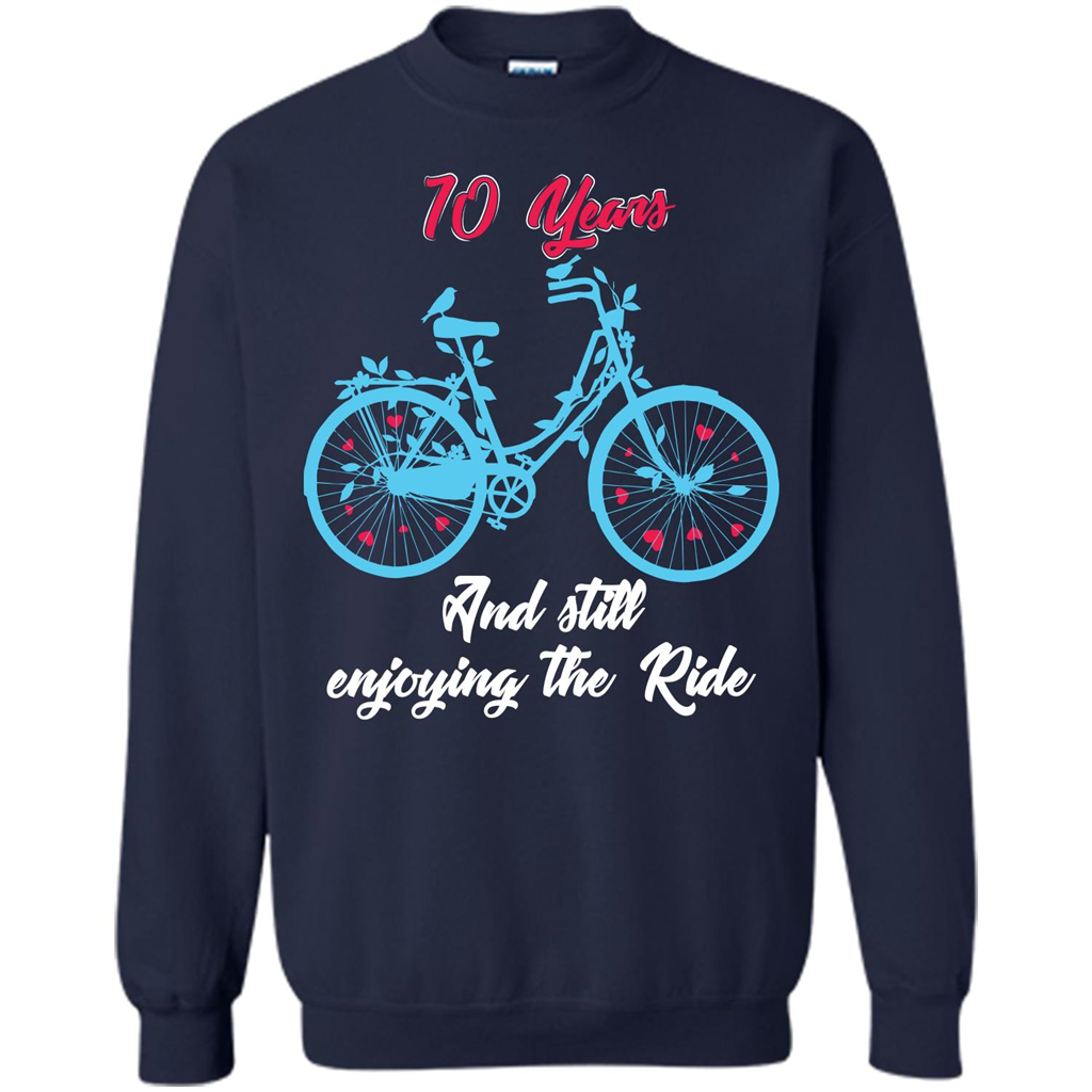 Anniversary T-shirt 10 Years And Still Enjoying The Ride Navy
