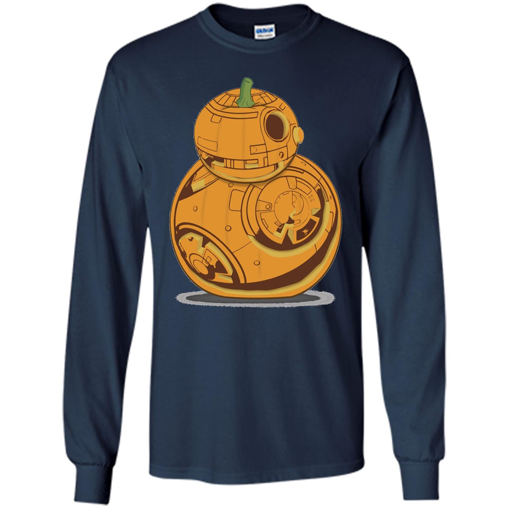 BB-8 Pumpkin Carving Halloween T-Shirt Navy