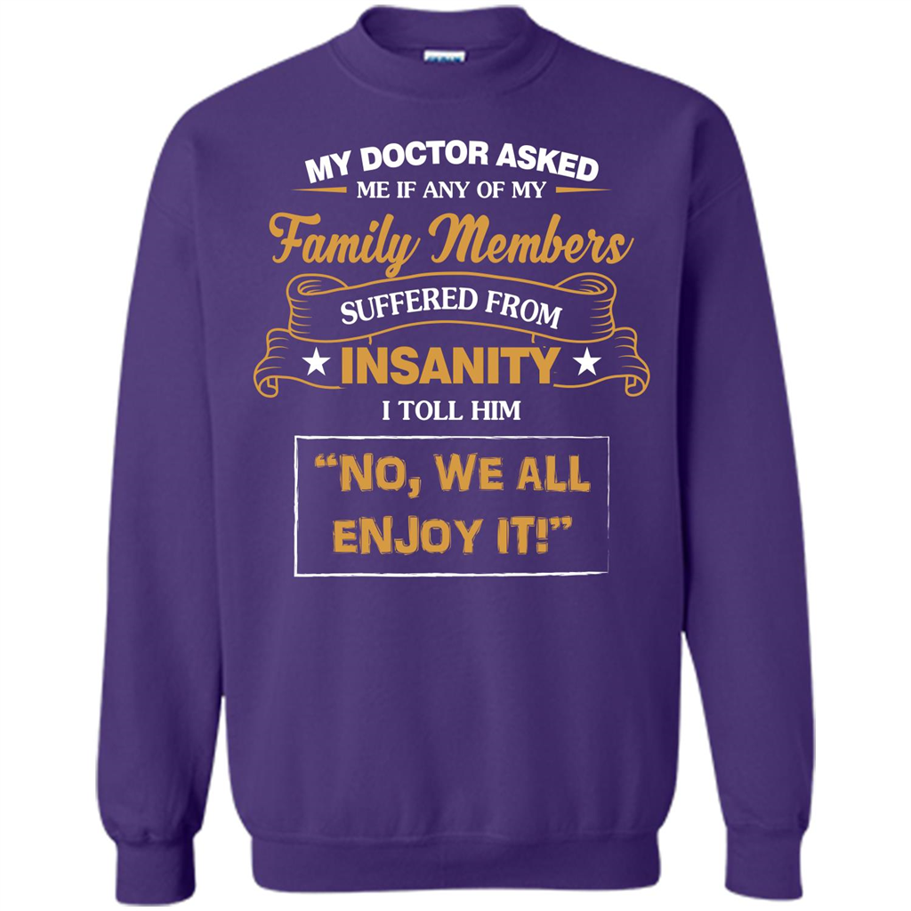 Family T-shirt We All Enjoy It Purple