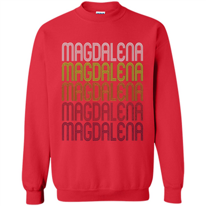 Magdalena Retro Wordmark Pattern T-shirt Red