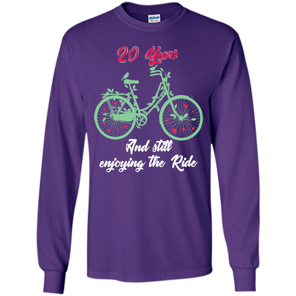 Anniversary T-shirt 20 Years And Still Enjoying The Ride Purple