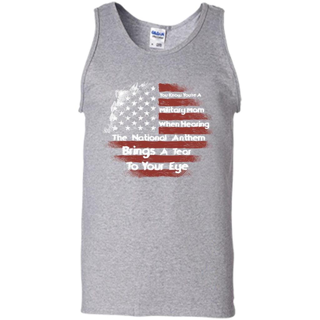 Military Mom. You Know You're A Military Mom When T-shirt Sport Grey
