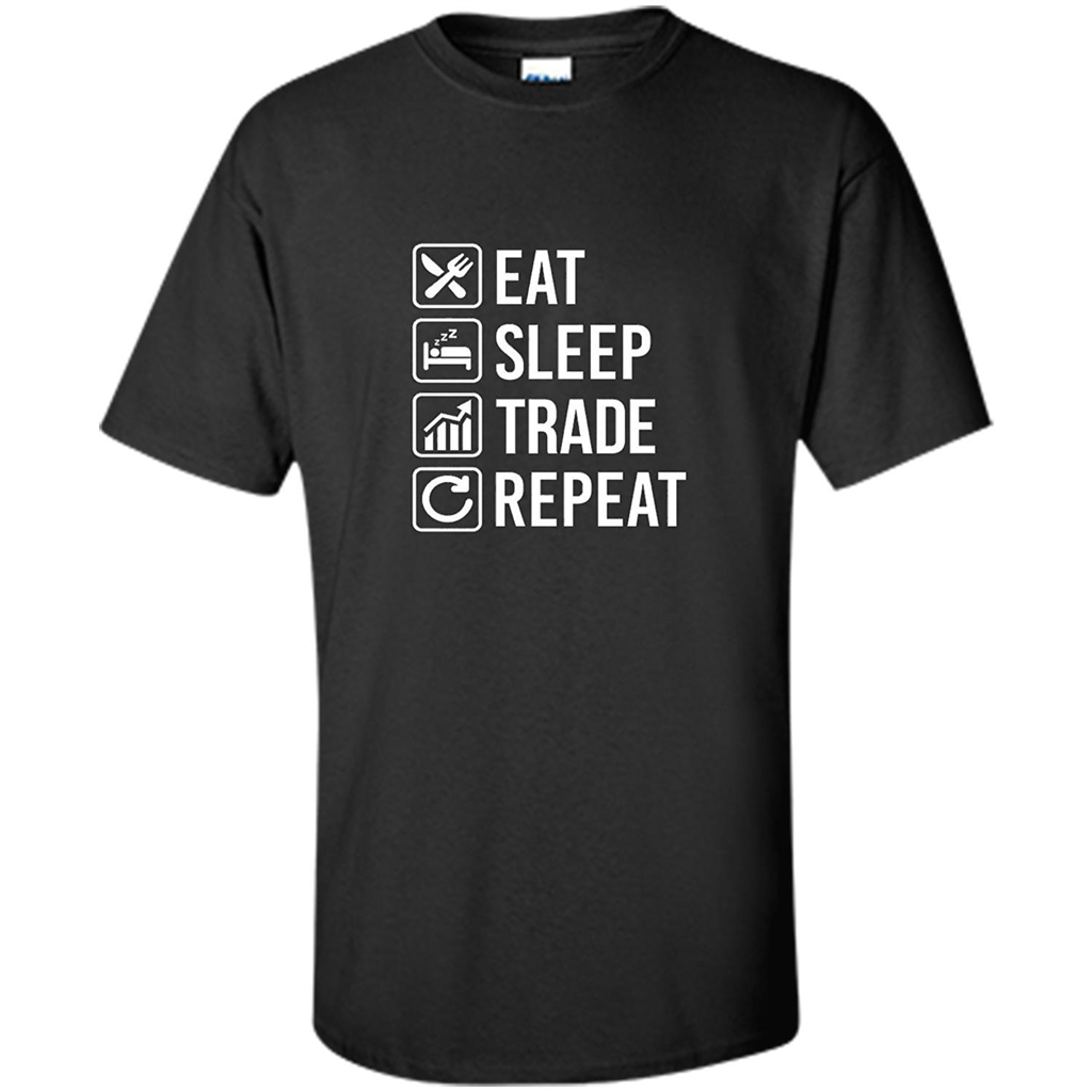 Eat Sleep Trade Repeat T-shirt Black