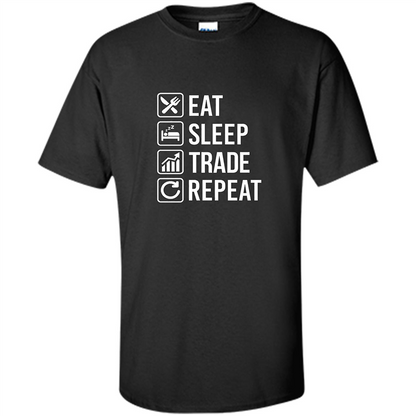 Eat Sleep Trade Repeat T-shirt Black