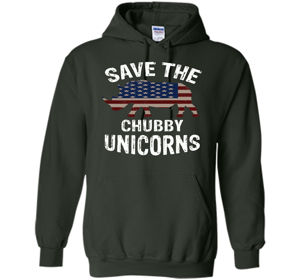 Save the Chubby Unicorns T-Shirt Funny t-shirt Forest Green