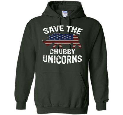 Save the Chubby Unicorns T-Shirt Funny t-shirt Forest Green