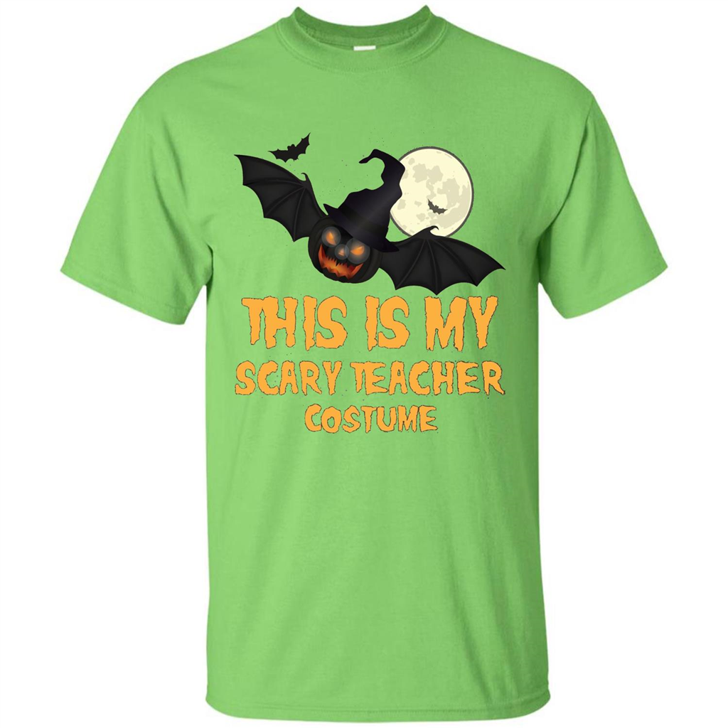 Funny Halloween Teacher T-shirt This is My Scary Teacher Costume Lime