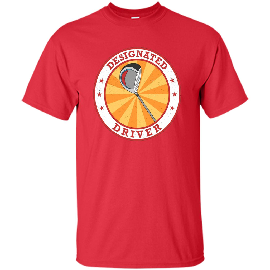 Golf T-shirt Designated Driver Funny Golf T-shirt Red