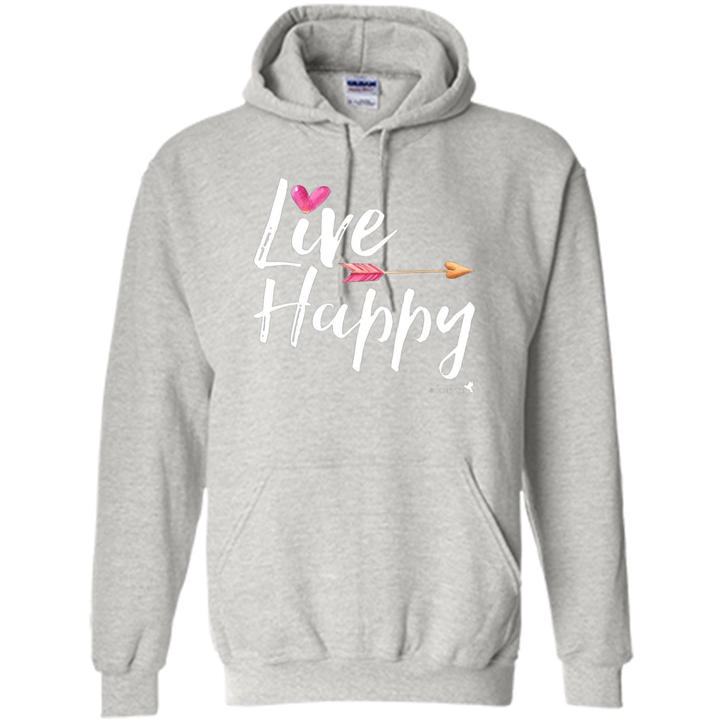 Inspirational Motivational Uplifting T-shirt Live Happy Ash