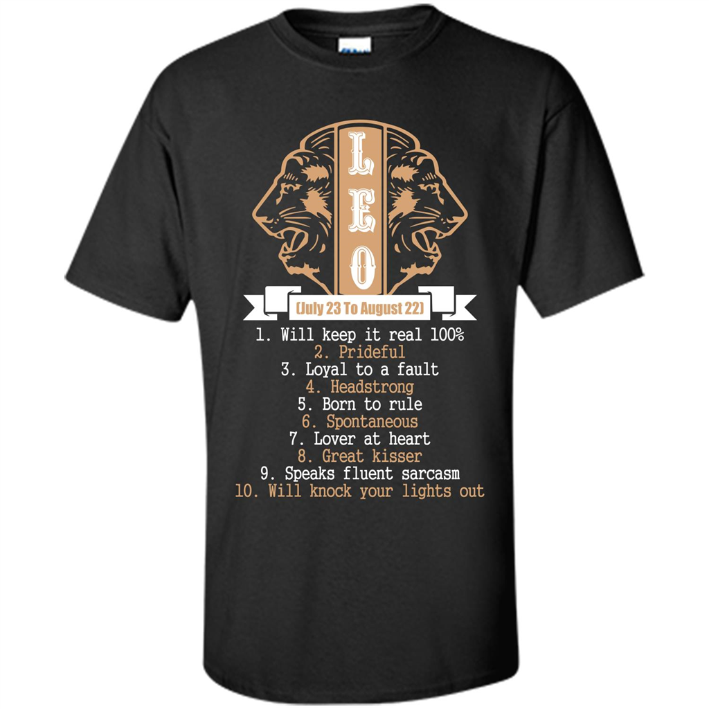 Leo T-shirt Will Knock Your Lights Out Black