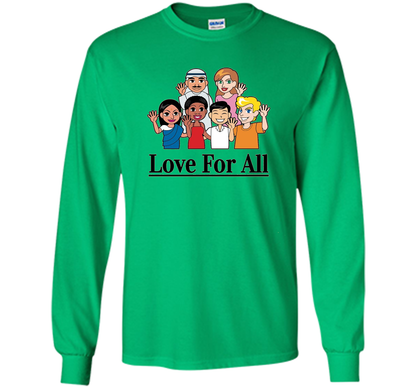 Love For All- Multicultural Race Unity Diversity T-Shirt cool shirt Irish Green
