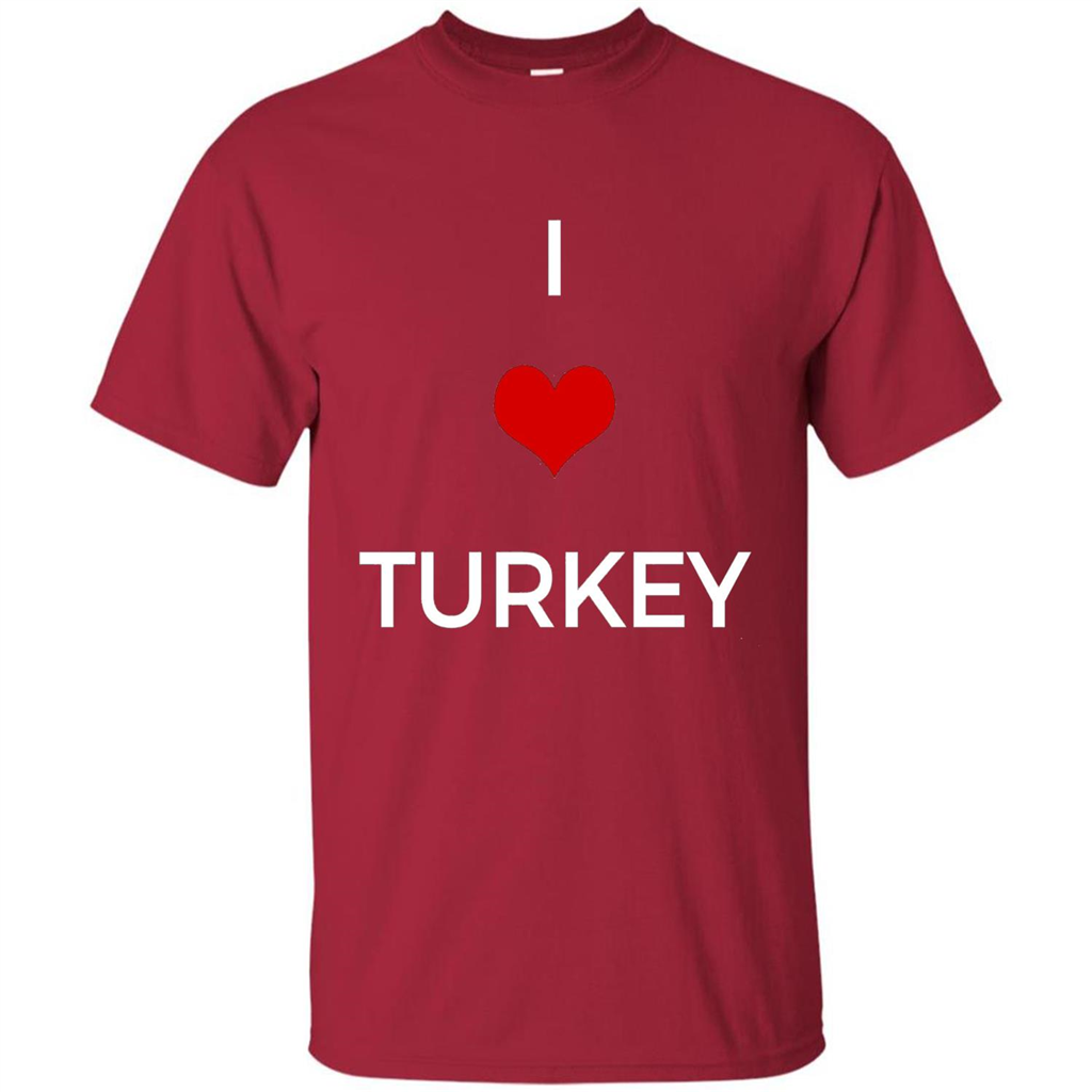 I Love Turkey T-shirt Cardinal