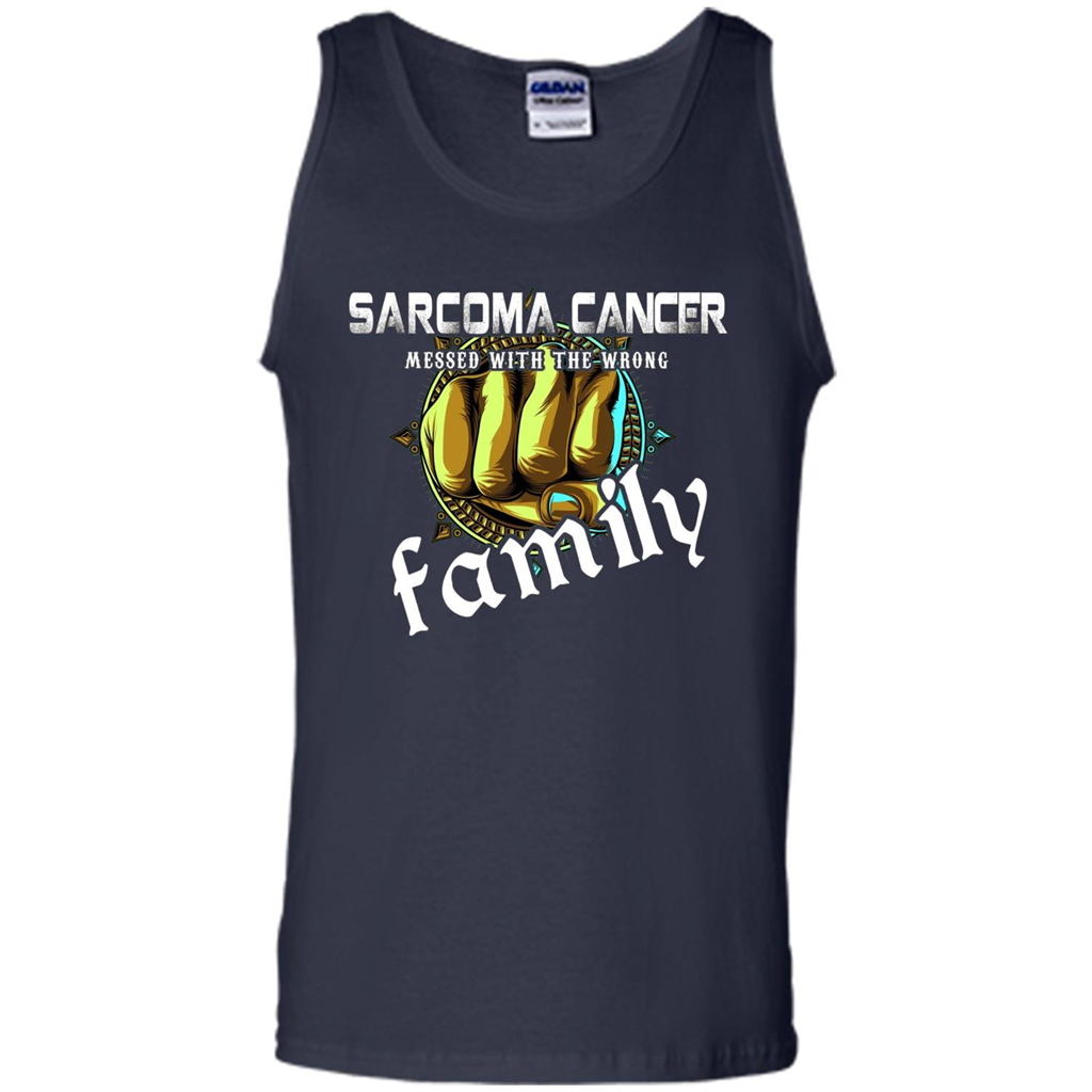 Sarcoma Cancer Messed With The Wrong Family T-shirt Navy