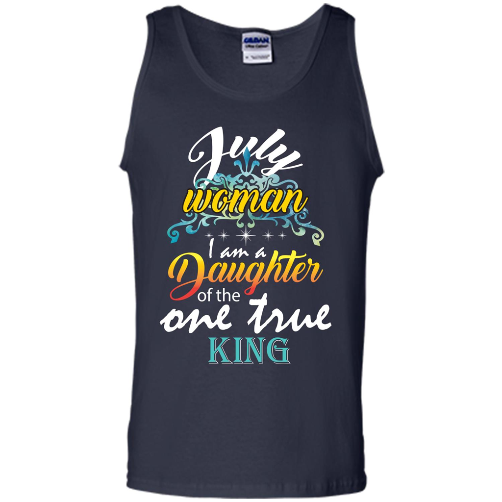 July Woman I Am A Daughter Of The One True King T-shirt Navy