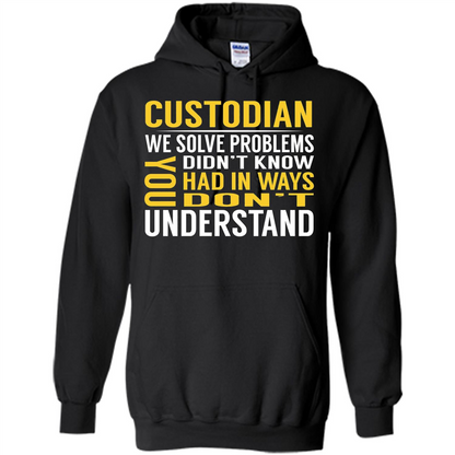 Custodian Solve Problems T-shirt Black