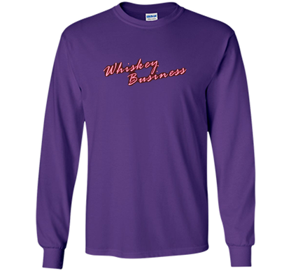 Whiskey Business Drinking 80's T-shirt shirt Purple