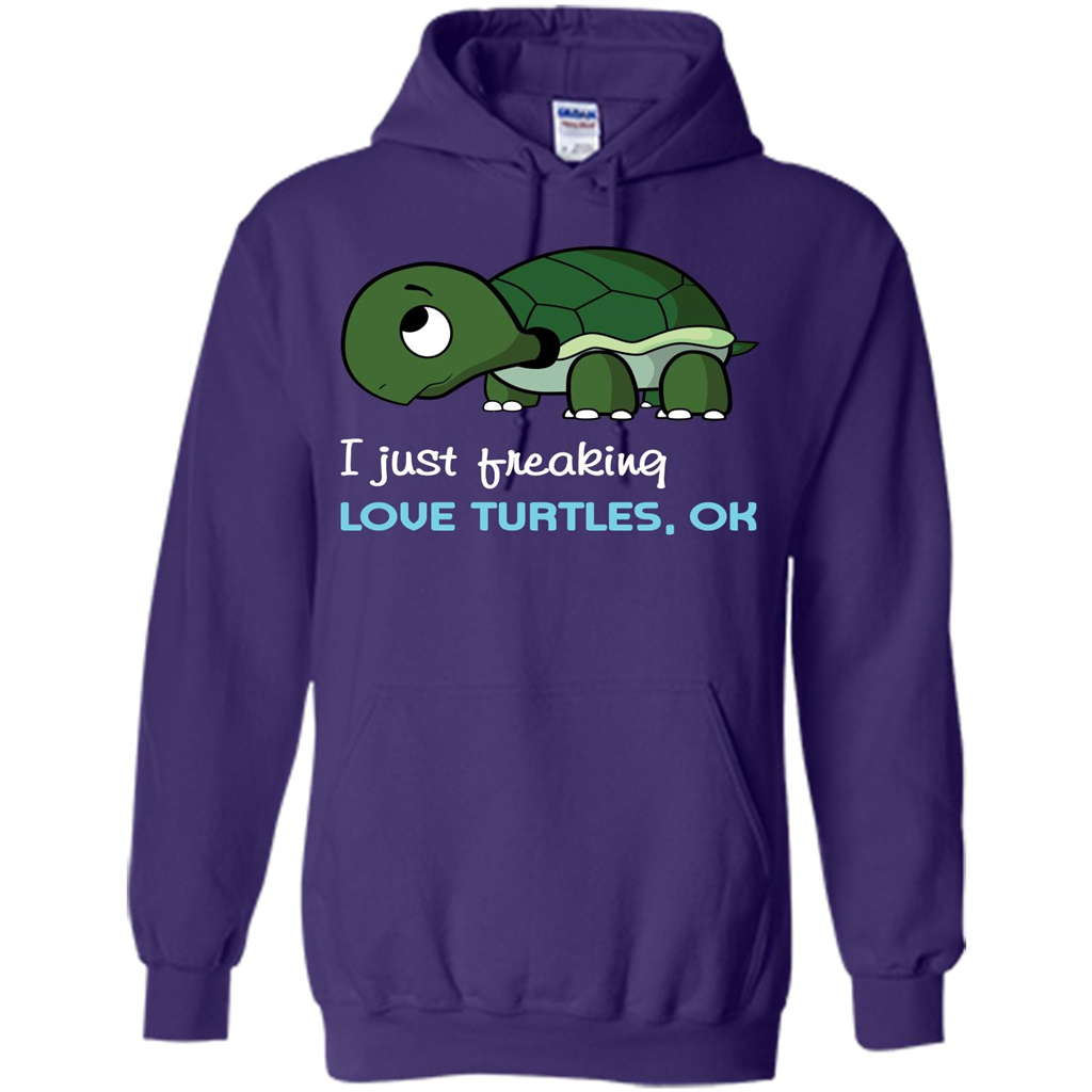 Turtles T-shirt I Just Freaking Love Turtles, Ok Purple