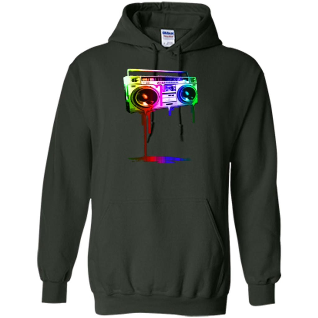 Melting Boombox Digital Rainbow Look Forest Green