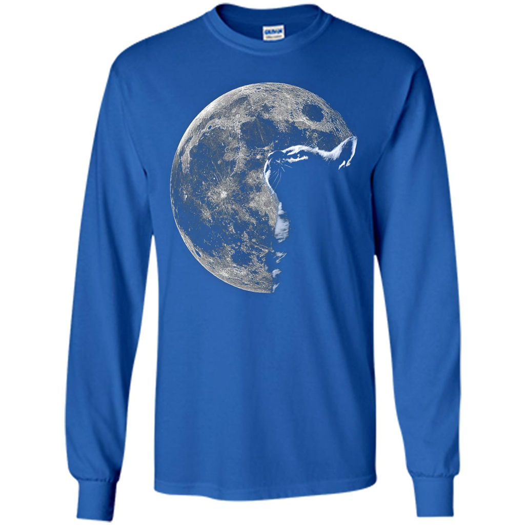 Cat Lover T-shirt Cat And Moon Royal