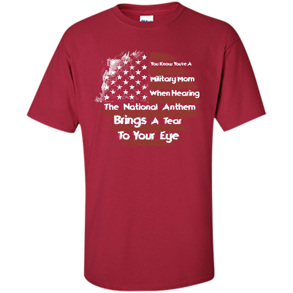 Military Mom. You Know You're A Military Mom When T-shirt Cardinal
