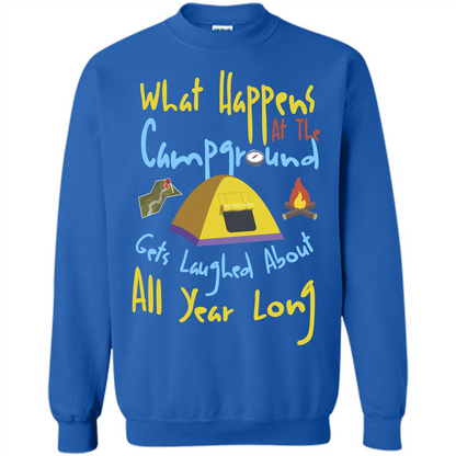 Camping T-shirtWhat Happens At The Campground T-shirt Royal