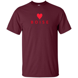 Boise Idaho With Heart Love T-shirt