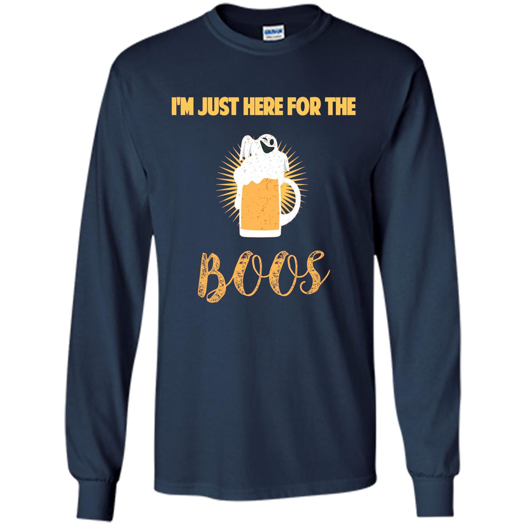 Im Just Here for Boos Funny Halloween T-shirt Navy
