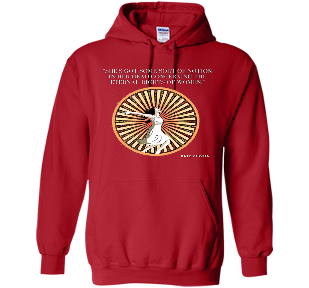 Kate Chopin Eternal Rights of Women Literary T-Shirt shirt Red