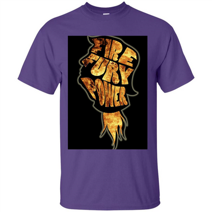 Fire Fury Power T-shirt Purple