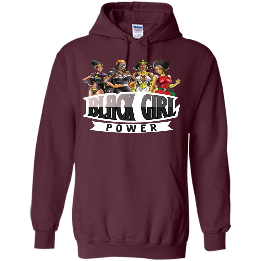 Super Hero Black Girl Power T-Shirt Maroon