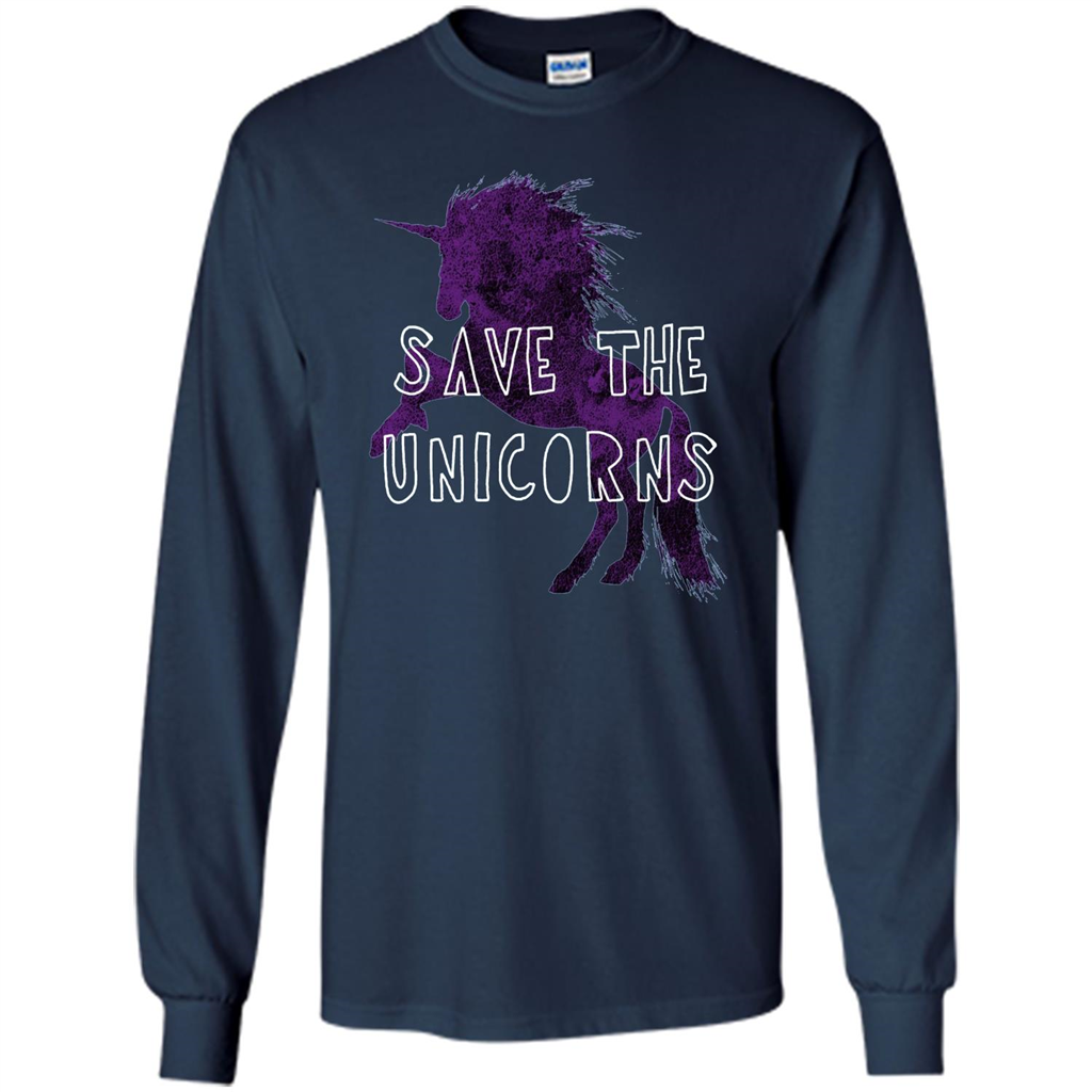 Unicorn T-shirt Save the Unicorns T-shirt Navy