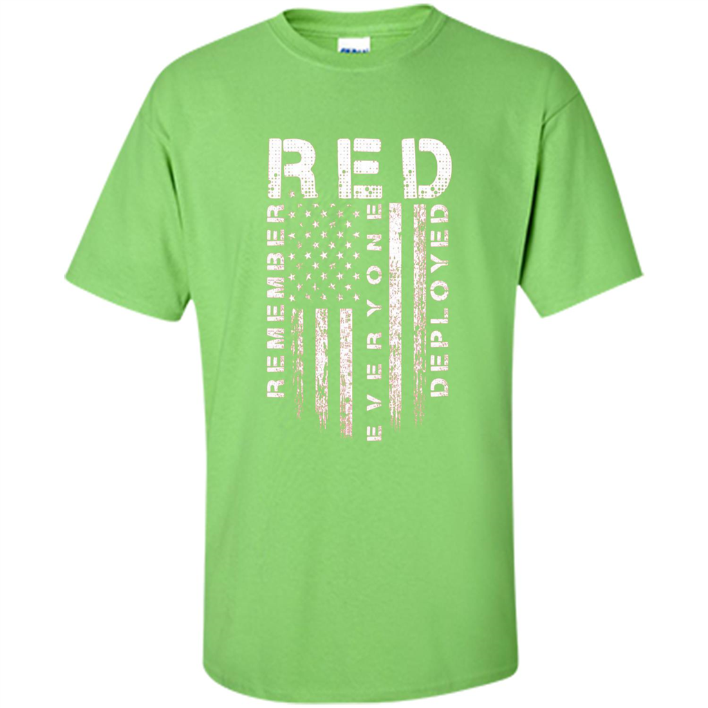 Red Friday - Remember Everyone Veteran Deployed T-shirt Lime