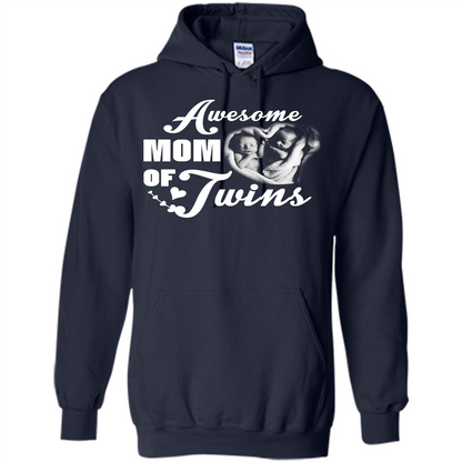 Mommy T-shirt Awesome Mom Of Twins Navy