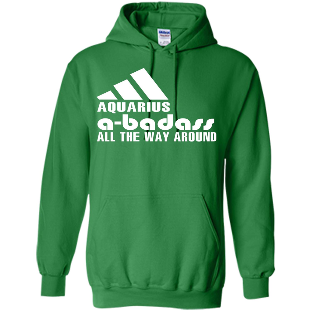 Aquarius A-Badass All The Way Around T-shirt Irish Green