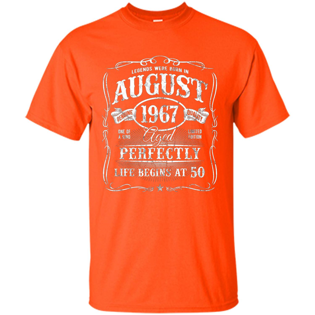 Legends Were Born In August 1967 T-shirt Orange