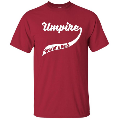 Retro World's Best Umpire T-Shirt Cardinal
