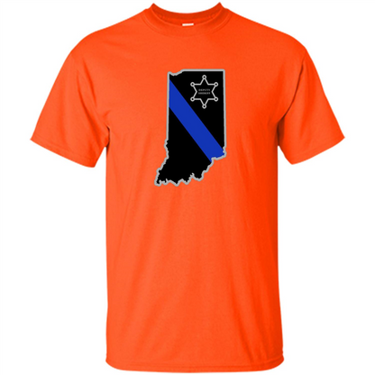 Indiana Sheriff Deputy Thin Blue Line Deputy Sheriff T-shirt
