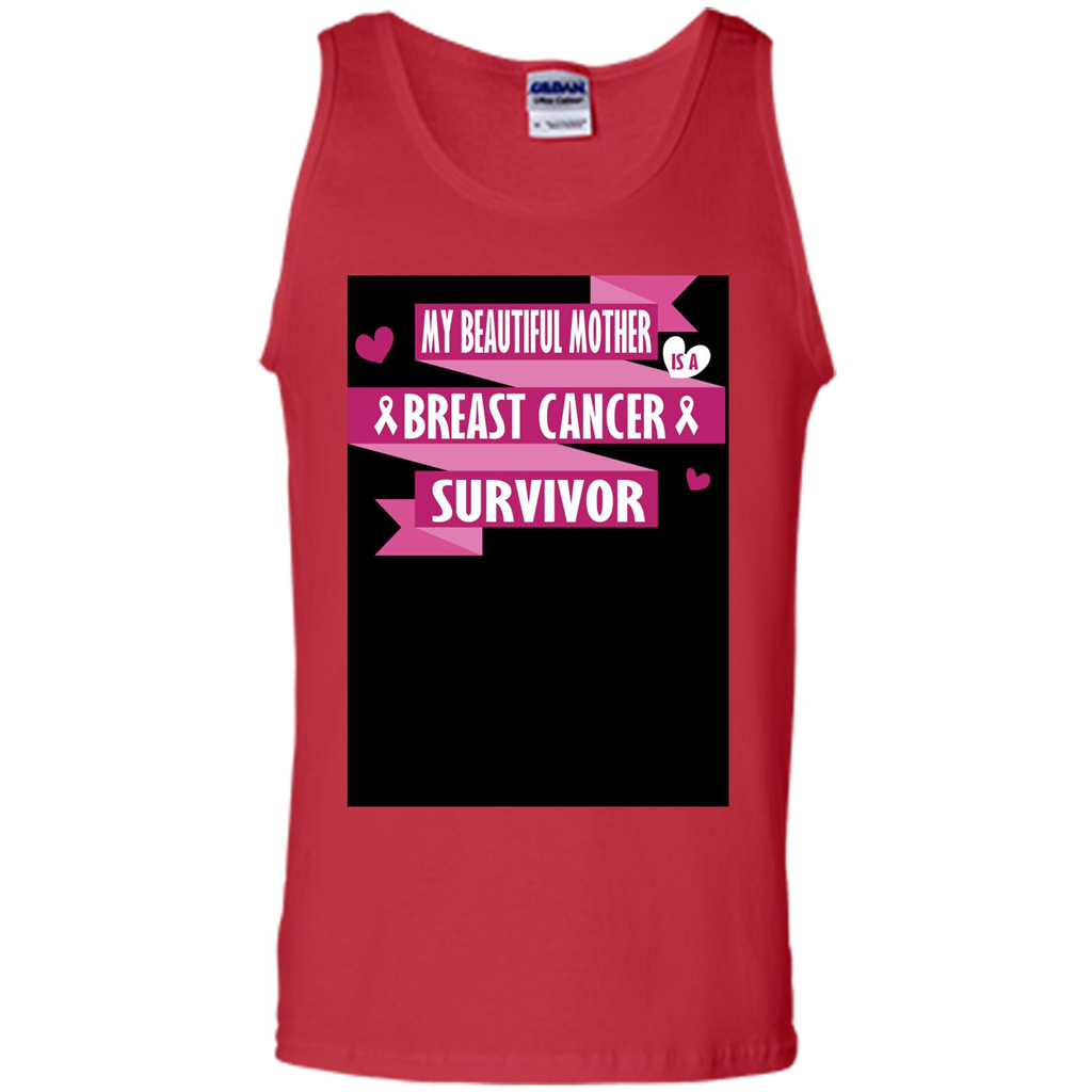 My Beautiful Mother Is A Breast Cancer Survivor T-shirt Red