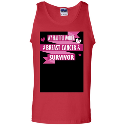 My Beautiful Mother Is A Breast Cancer Survivor T-shirt Red