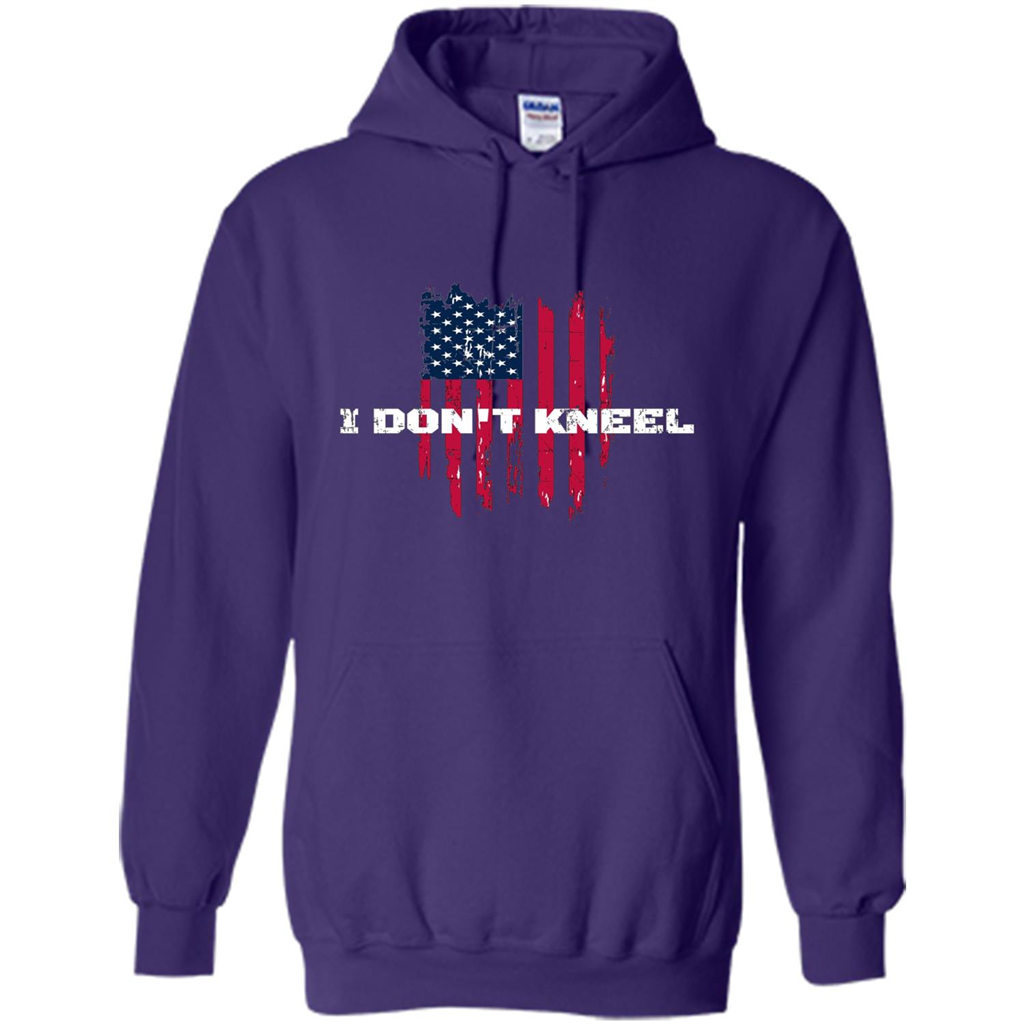 Military T-shirt I Don't Kneel T-shirt Purple